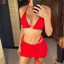 Load image into Gallery viewer, RED MERCY 3 PIECE BIKINI
