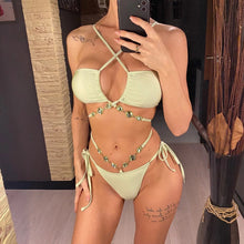 Load image into Gallery viewer, LIGHT MINT CANDY BIKINI
