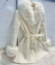 Load image into Gallery viewer, IVORY VIVIENNE CASHMERE COAT
