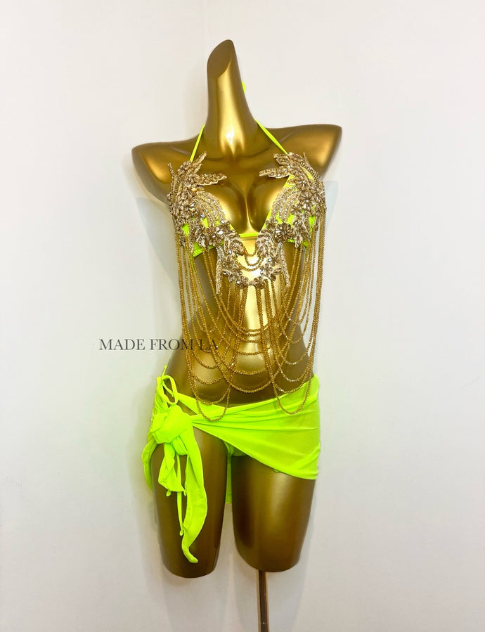 HANDMADE NEON CONTRAST BIKINI