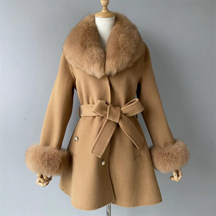 CAMEL VIVIENNE CASHMERE COAT