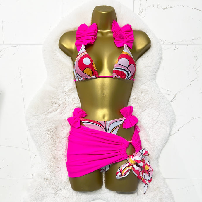 PINK ALTAGRACIA 3 PIECE BIKINI